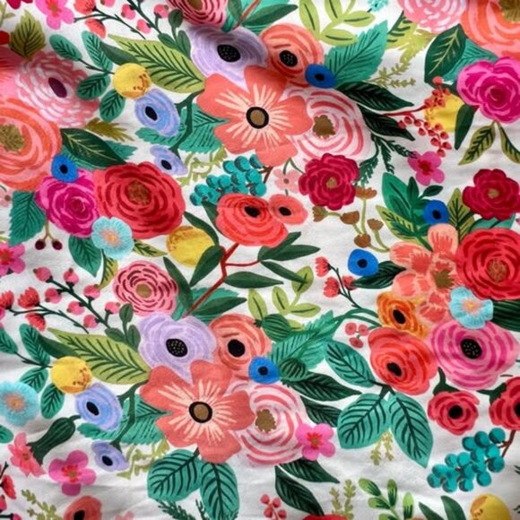 Rifle Paper Co x The Company Store, Silk, Floral Patterned Pajama Set - Picture 5 of 5